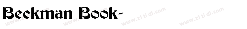 Beckman Book字体转换